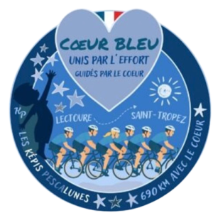 Rondache "cœur bleu unis"